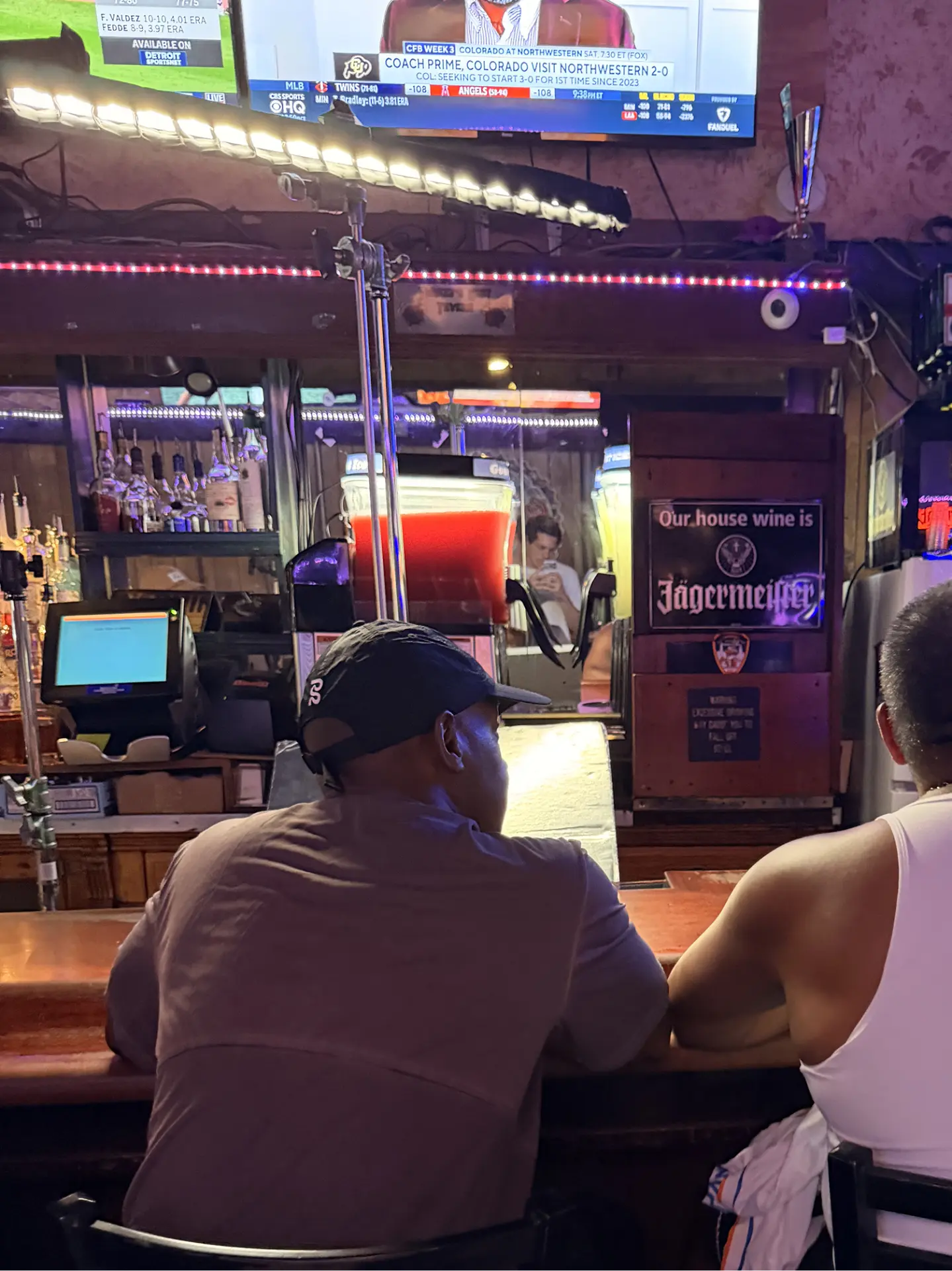 Regulars at the bar during the shoot
